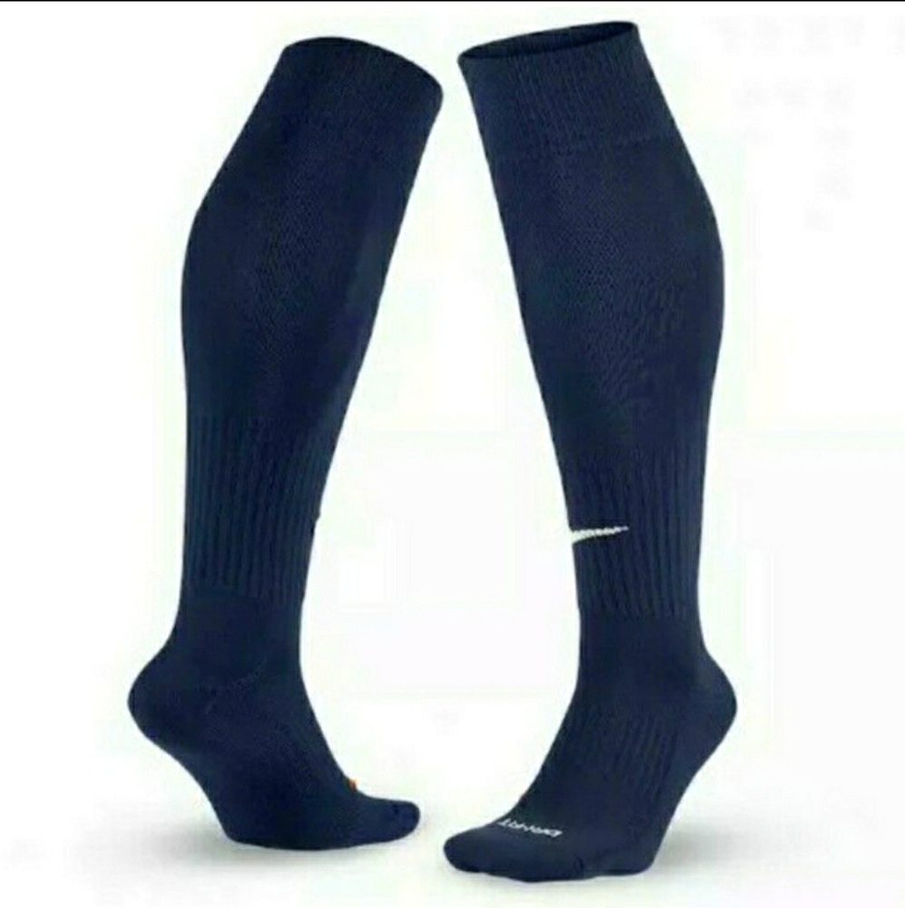 NWT Women Men's Nike Classic Cushioned Knee High Navy Blue athletic socks